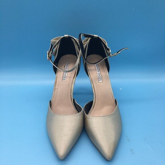Nude Pointy Toe Ankle Strappy Pumps High Heels Sandals - Picture 1 of 10